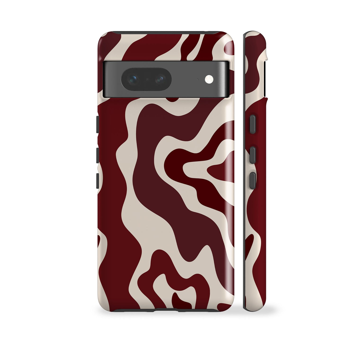 Abstract Wavy Burgundy Phone Case