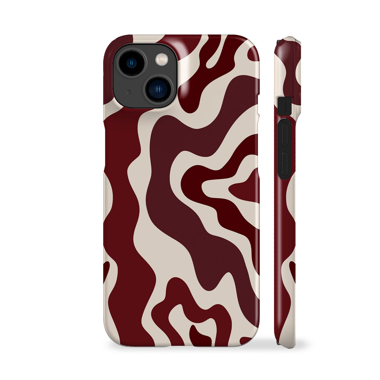 Abstract Wavy Burgundy Phone Case