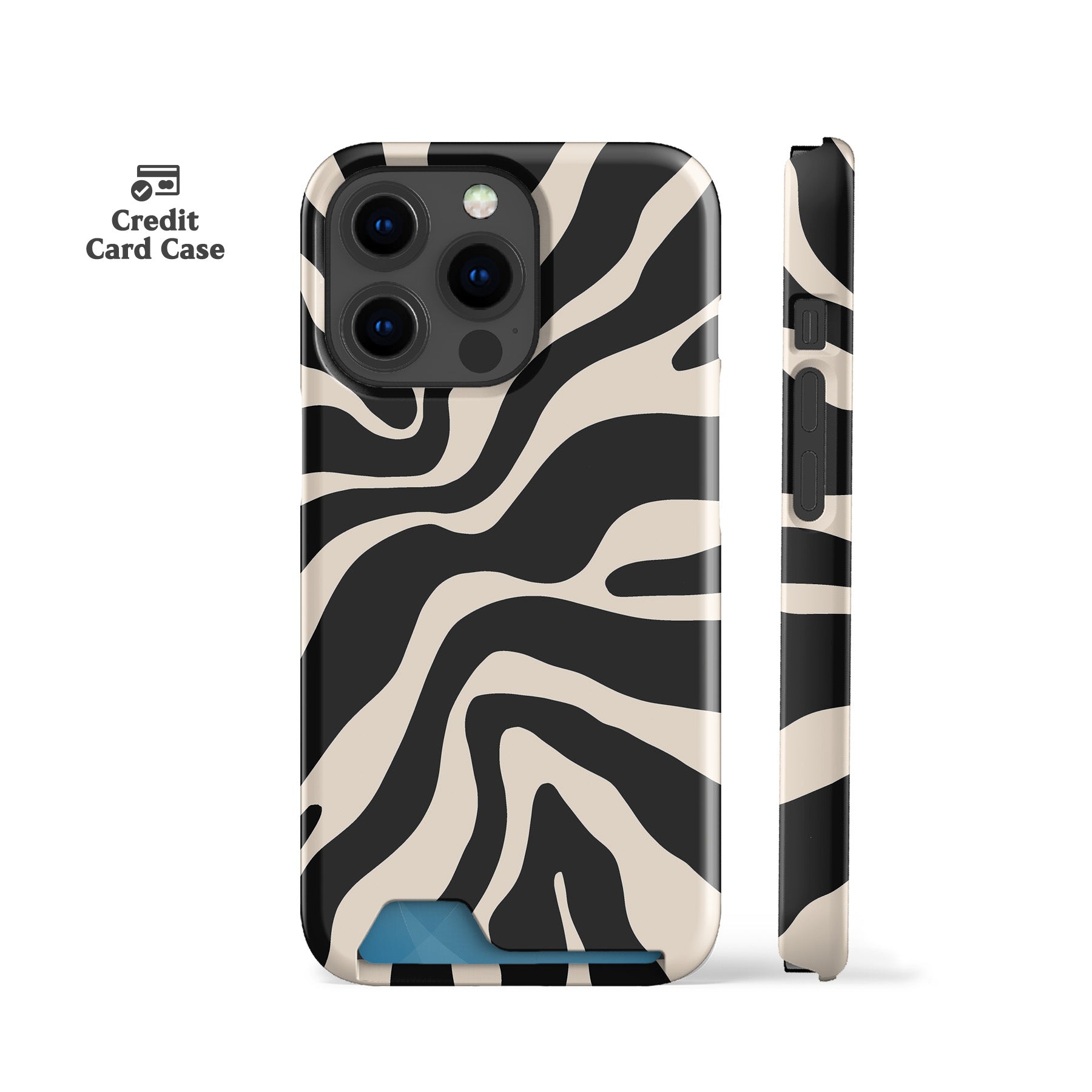 Abstract Zebra Card Case