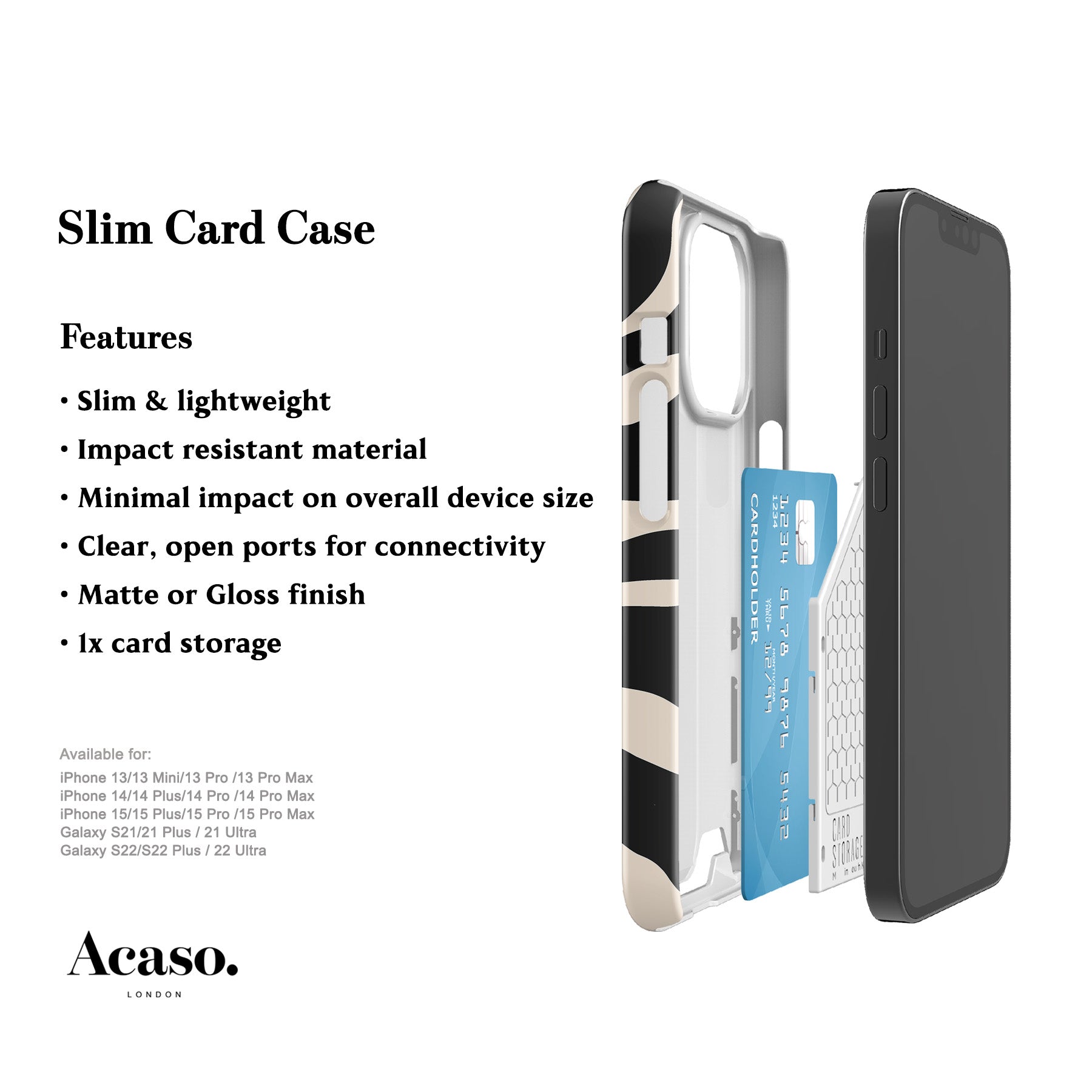 Abstract Zebra Card Case
