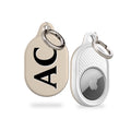 Personalised Beige AirTag Holder
