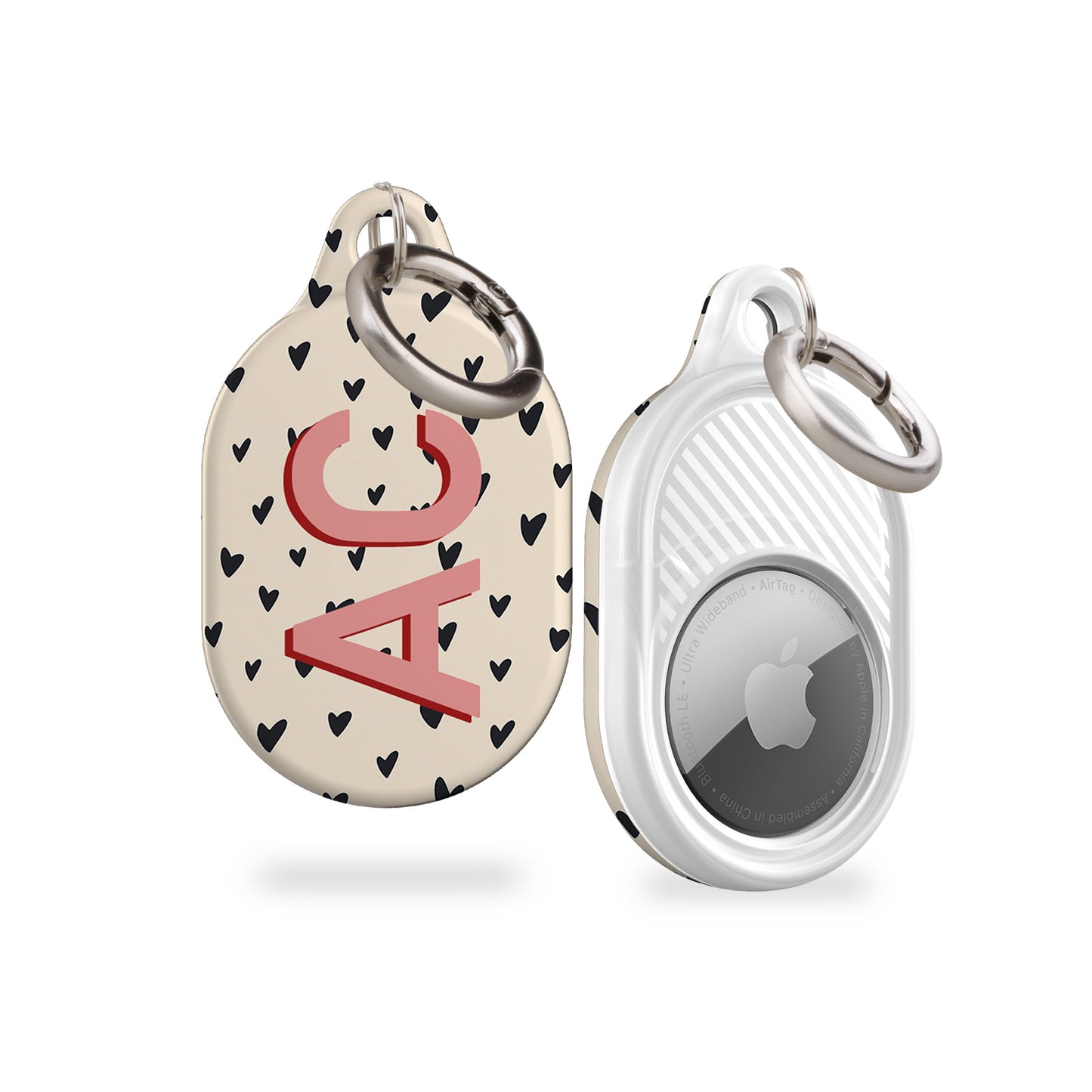 Custom Hearts AirTag Holder