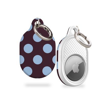 Dark Purple Dots AirTag Holder
