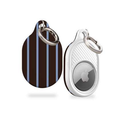 Minimal Blue Striped AirTag Holder