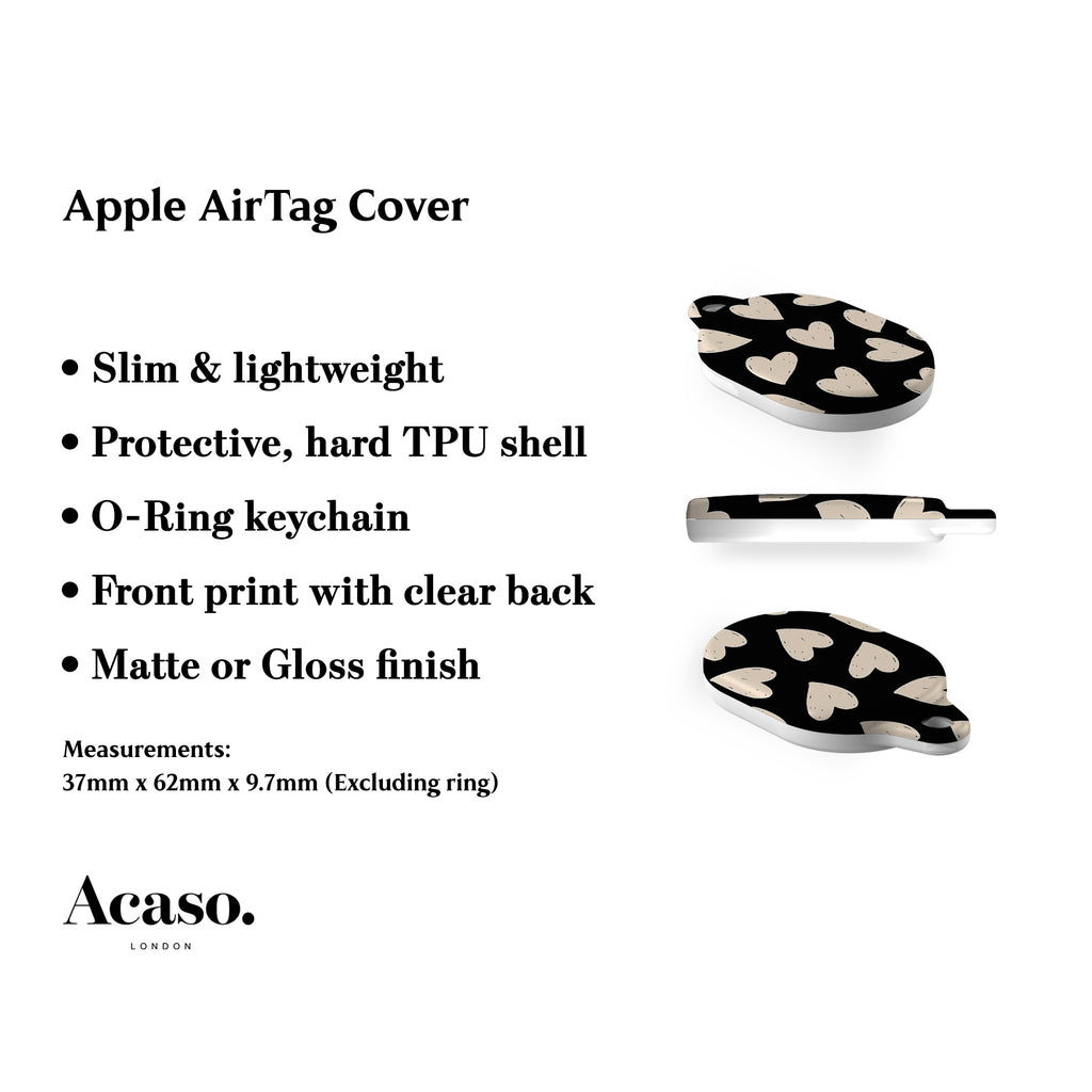 Painted Hearts AirTag Holder