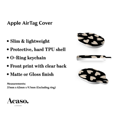Painted Hearts AirTag Holder