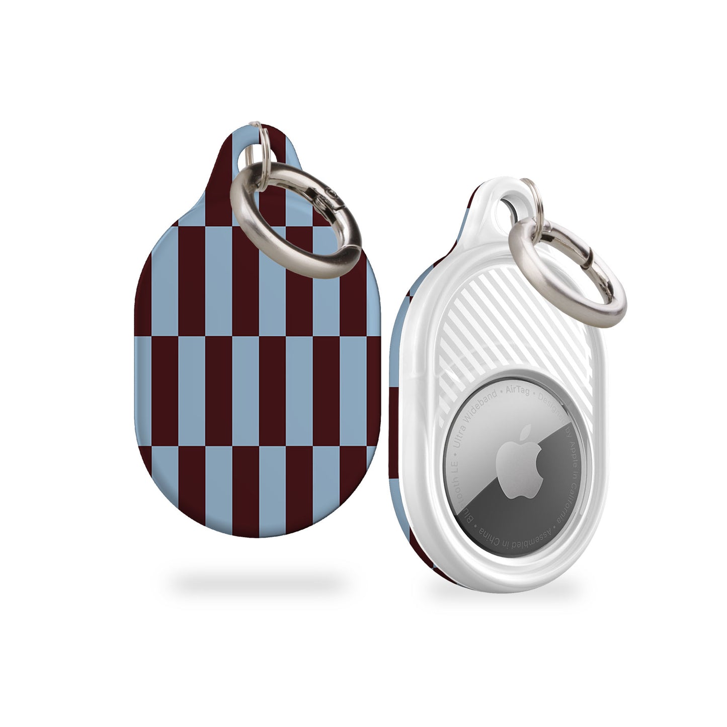 Tile Checkers Maroon AirTag Holder