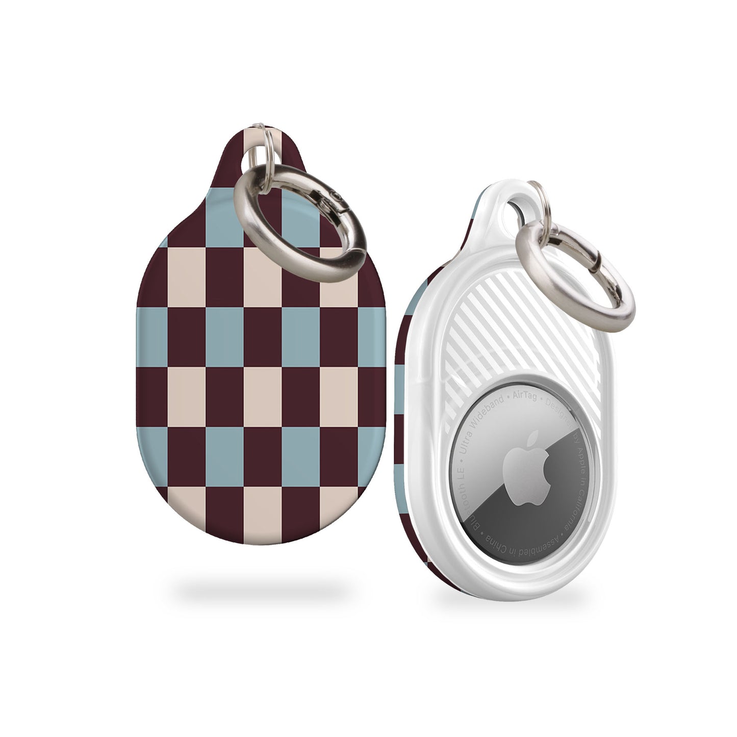 Winter Checkers AirTag Holder