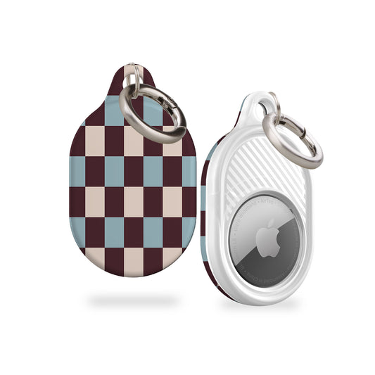 Winter Checkers AirTag Holder