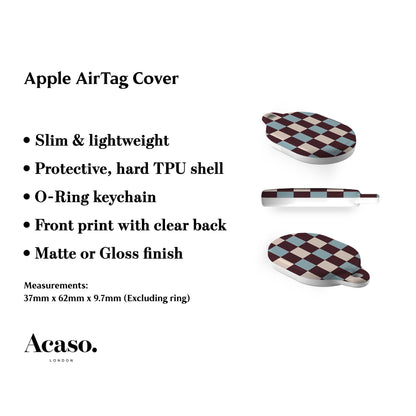 Winter Checkers AirTag Holder