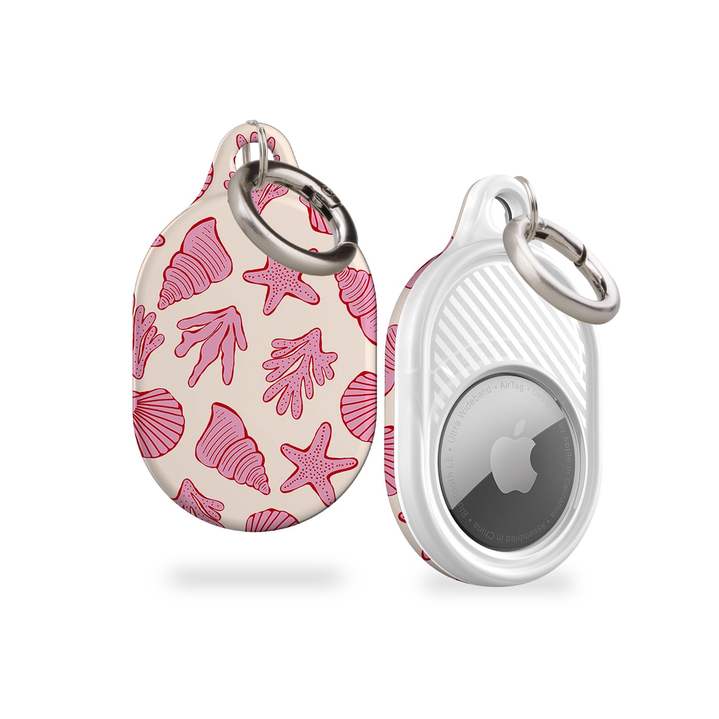 Corals and Pink Shells AirTag Holder