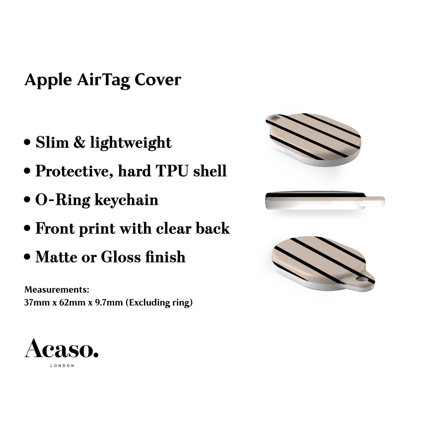 Minimal Stripes AirTag Holder