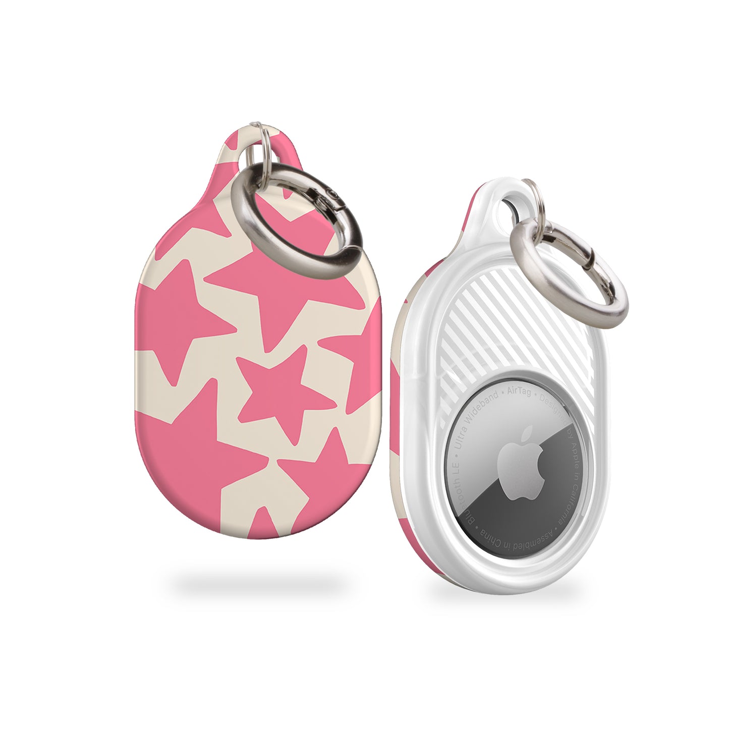 Pink Stars AirTag Holder