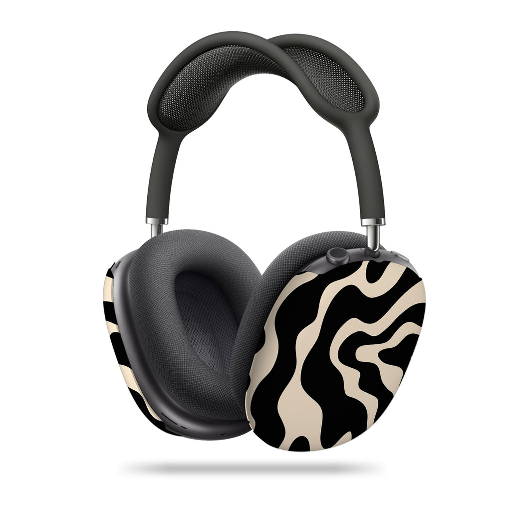Abstract Wavy Black AirPods Max Cover
