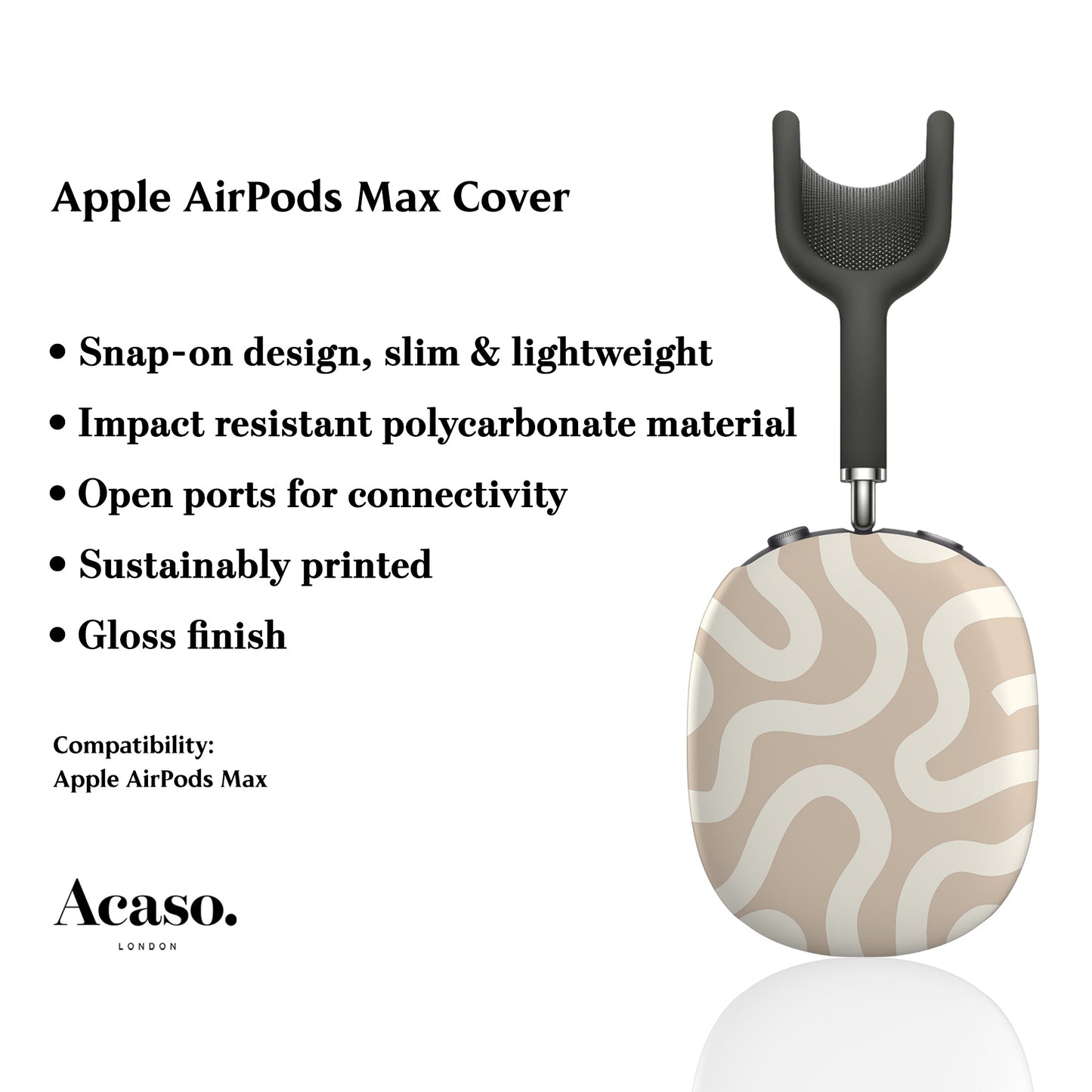 Boho Lines Beige AirPods Max Cover