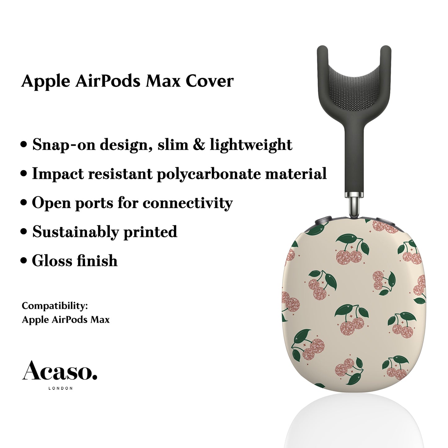 Disco Ball Cherries AirPods Max Cover