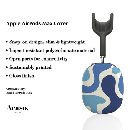 Blue Funky Waves AirPods Max Cover