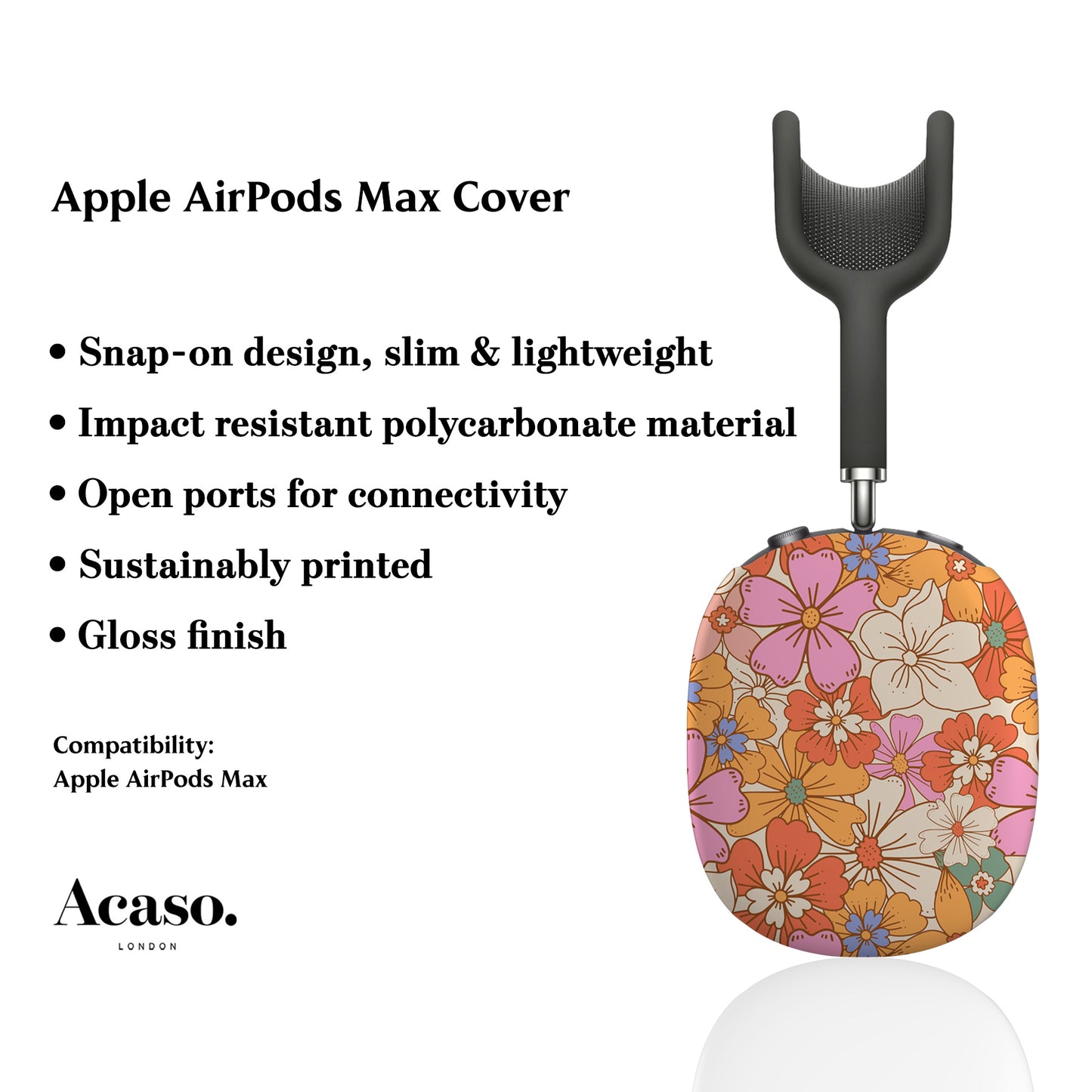 RETRO FLOWERS AirPods Max Cover