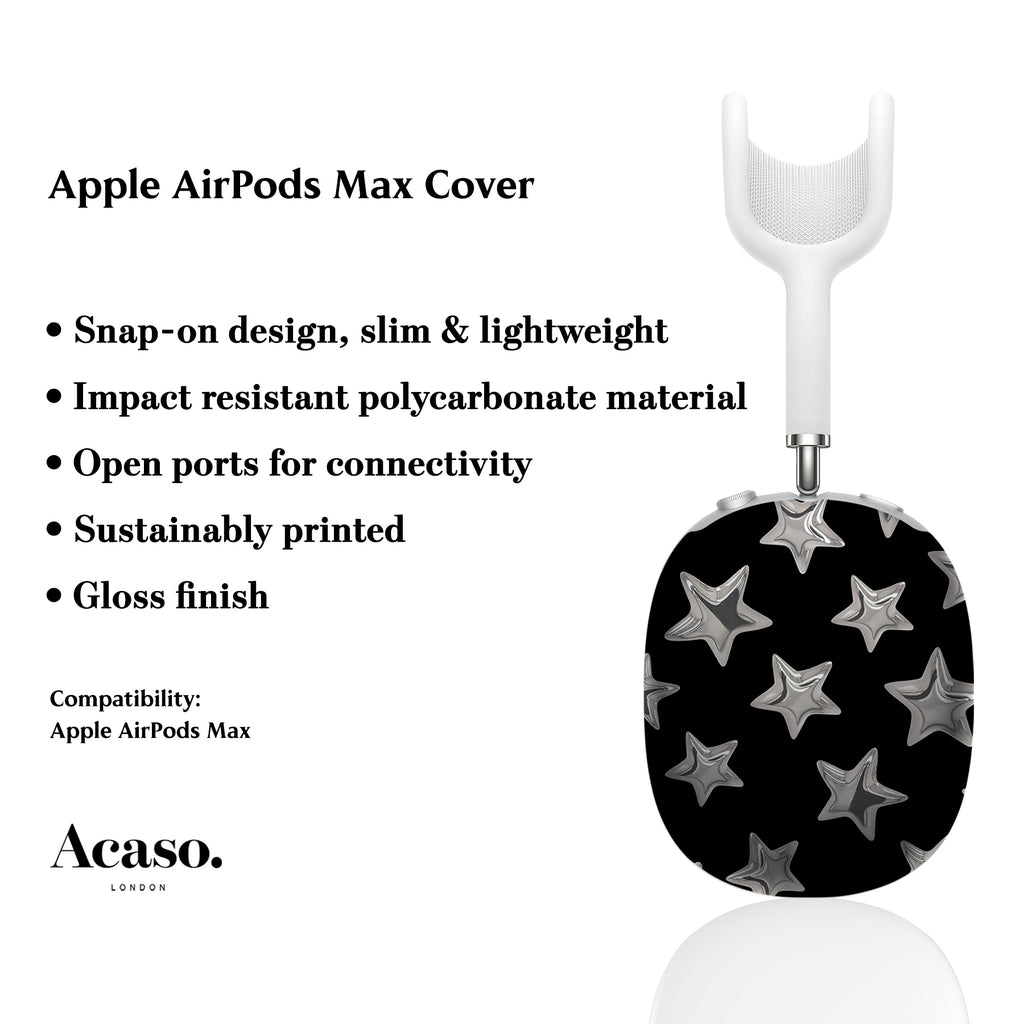 3D Stars Black AirPods Max Cover