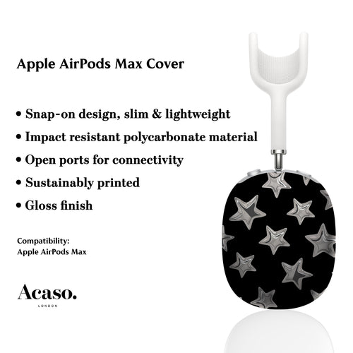 3D Stars Black AirPods Max Cover