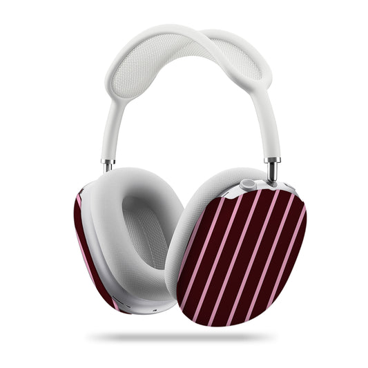 Minimal Maroon Stripes AirPods Max Cover