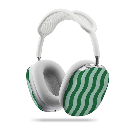 Wavy Green Stripes AirPods Max Cover