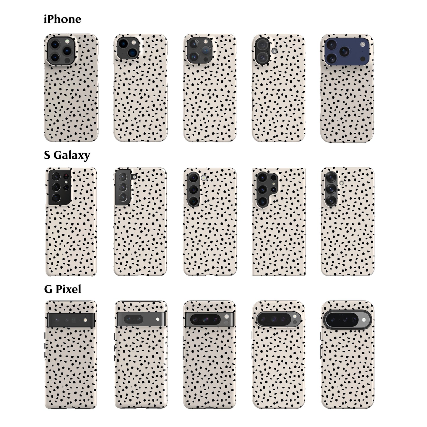 Ara Polka Dots White Phone Case