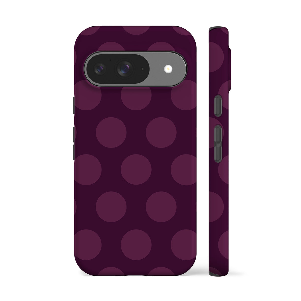 Dark Mulberry Dots Phone Case