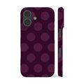 Dark Mulberry Dots Phone Case