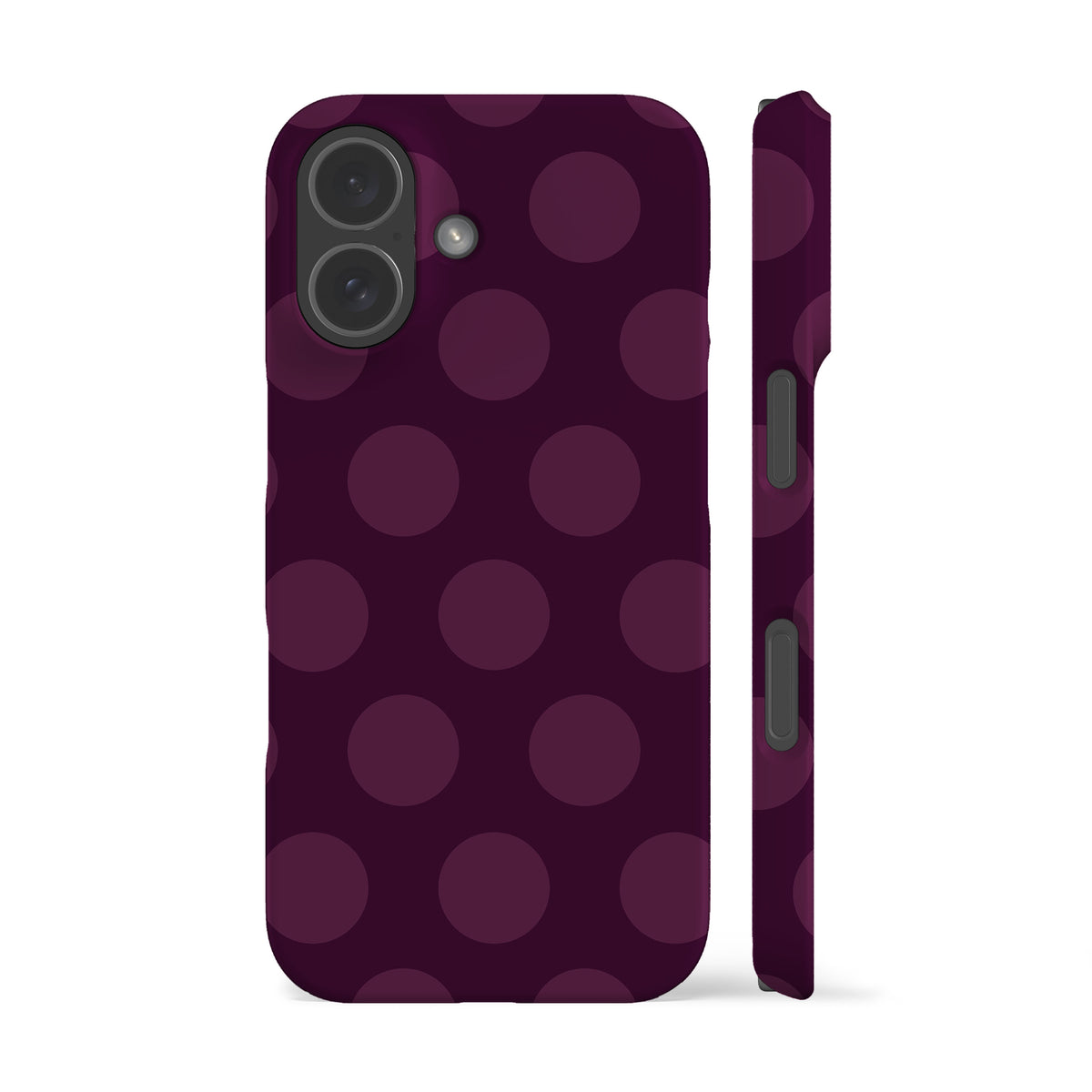 Dark Mulberry Dots Phone Case