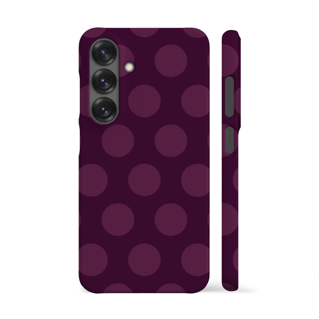 Dark Mulberry Dots Phone Case