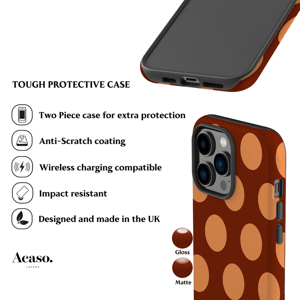 Autumn Rust Dots Phone Case