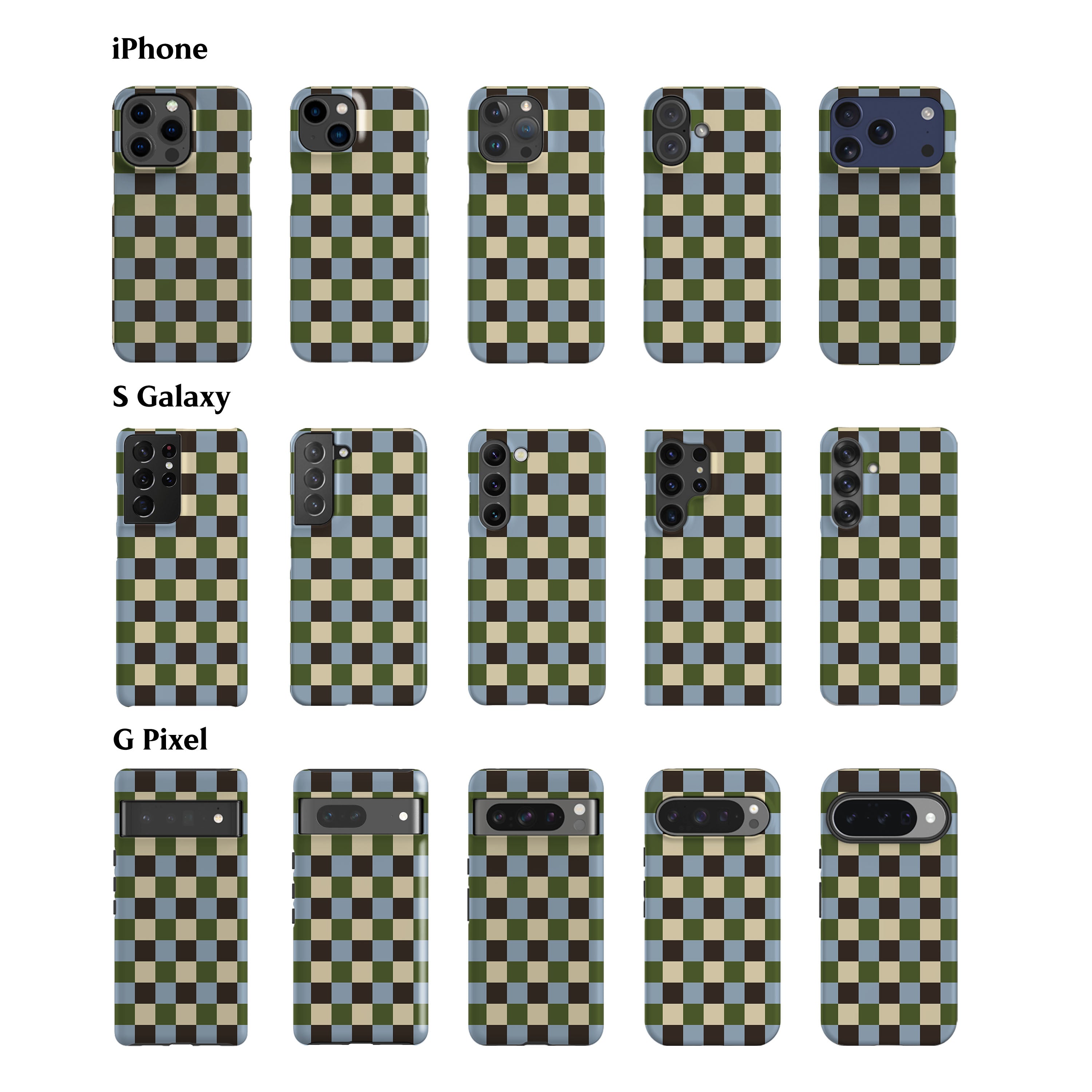 Autumn Moss Checkers Phone Case