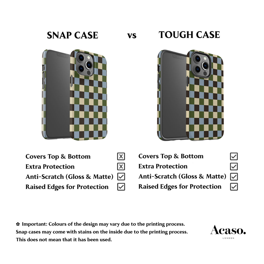 Autumn Moss Checkers Phone Case
