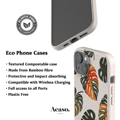 Autumn Monstera Eco-Friendly Phone Case