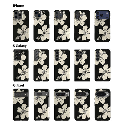 Bali Flowers Black Phone Case