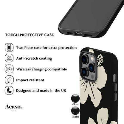Bali Flowers Black Phone Case