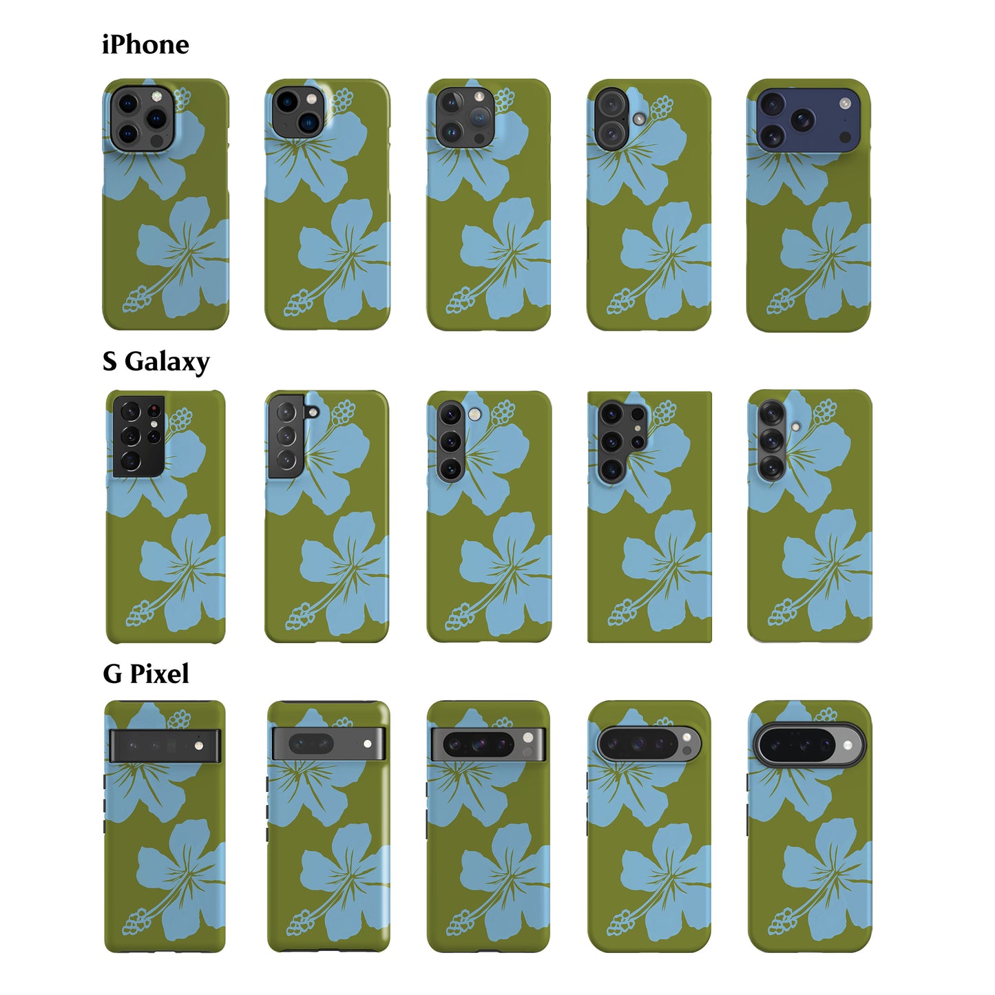Bali Flowers Green Phone Case