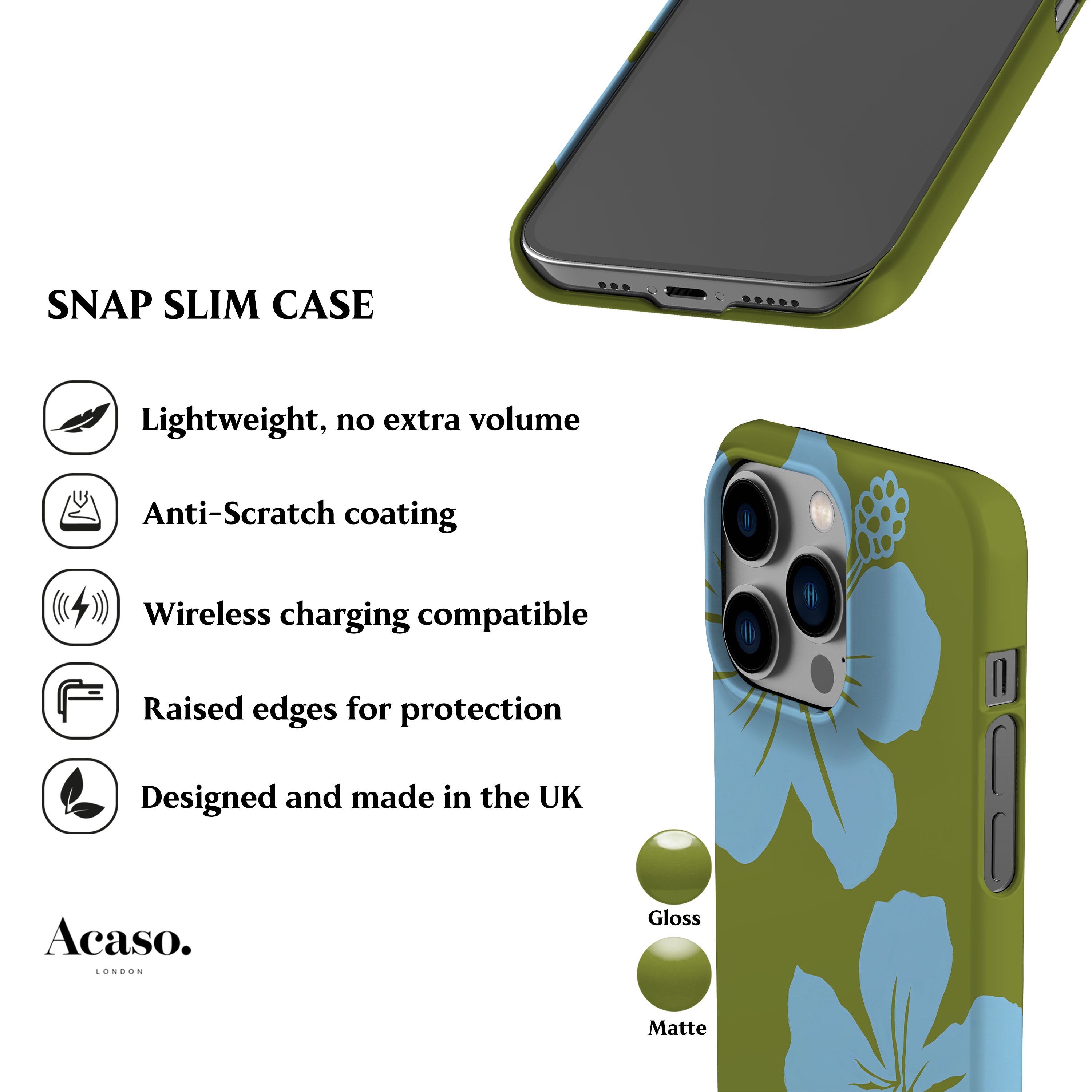 Bali Flowers Green Phone Case