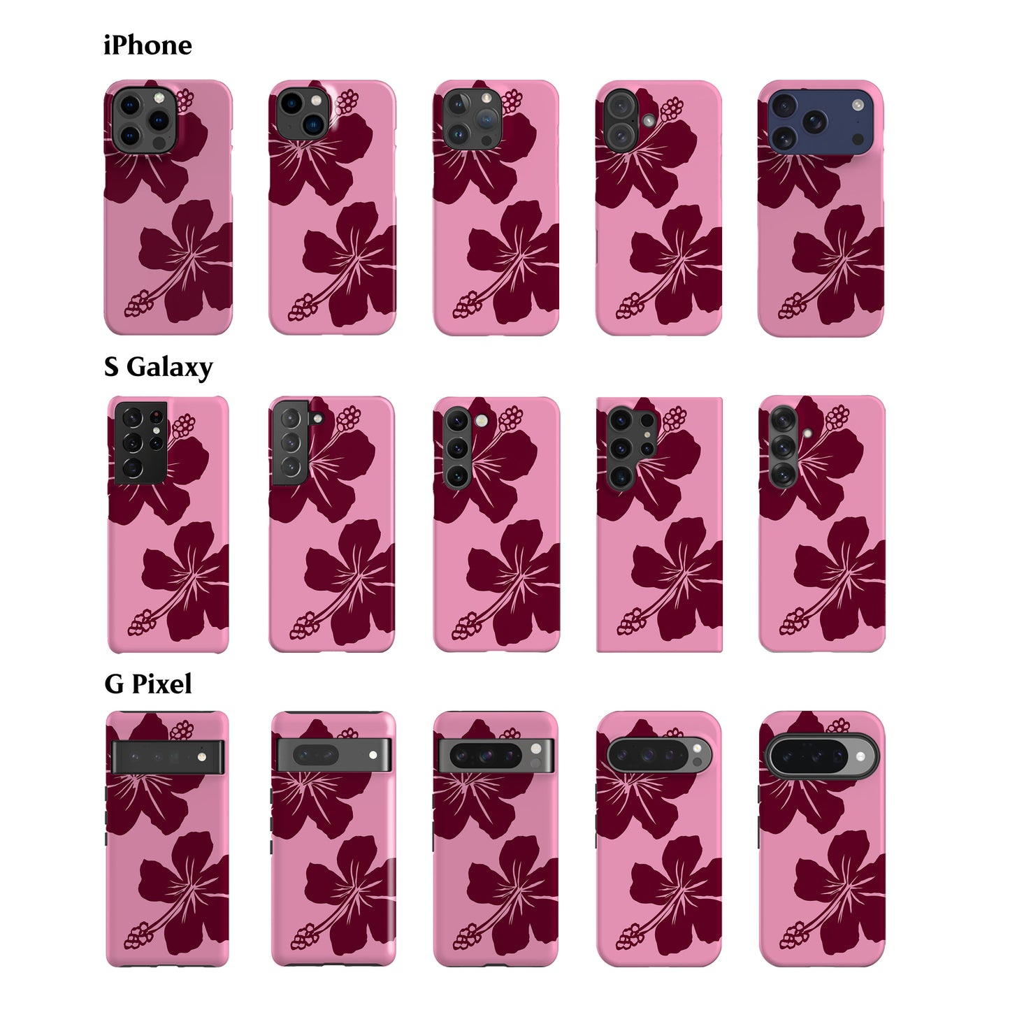 Bali Flowers Pink Phone Case