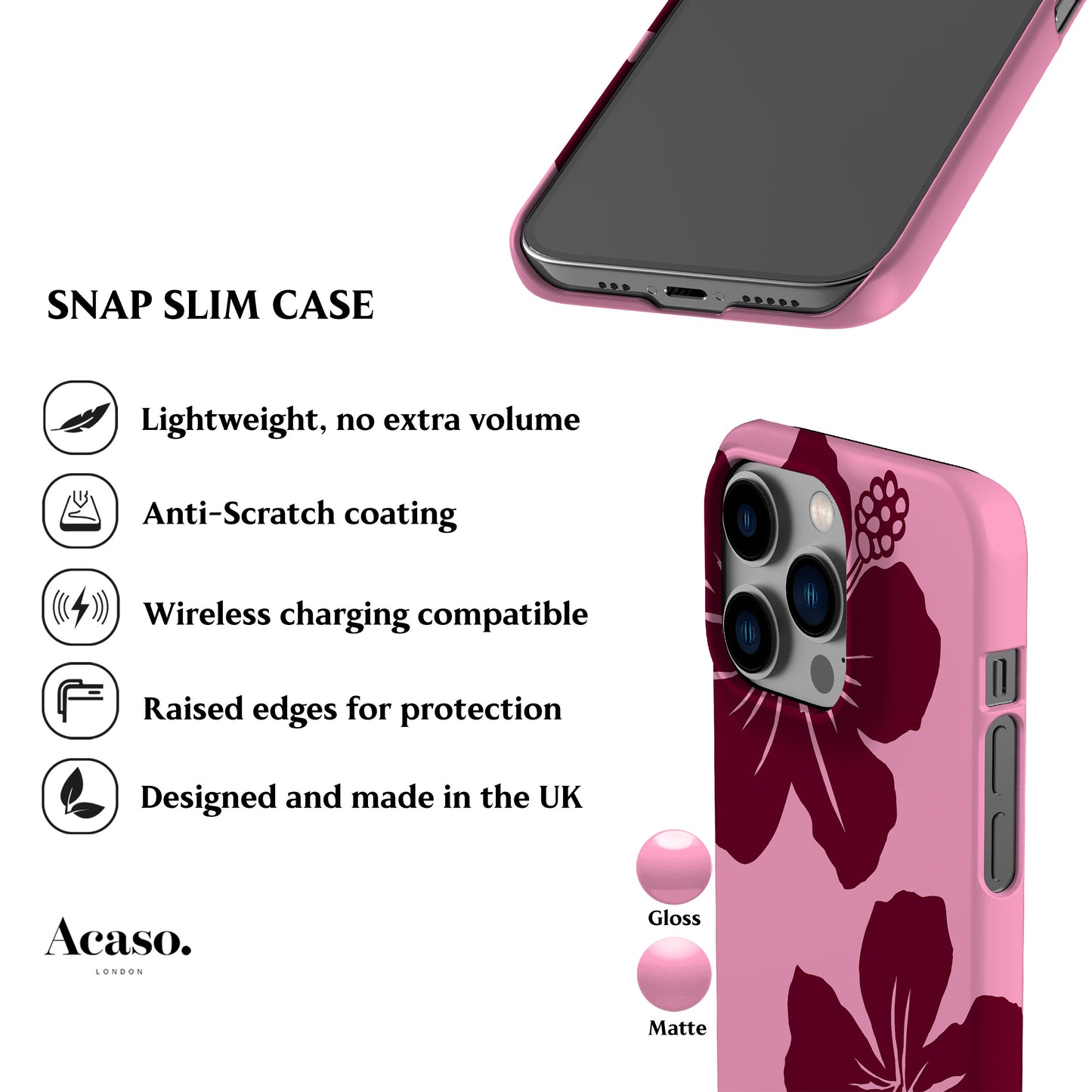Bali Flowers Pink Phone Case