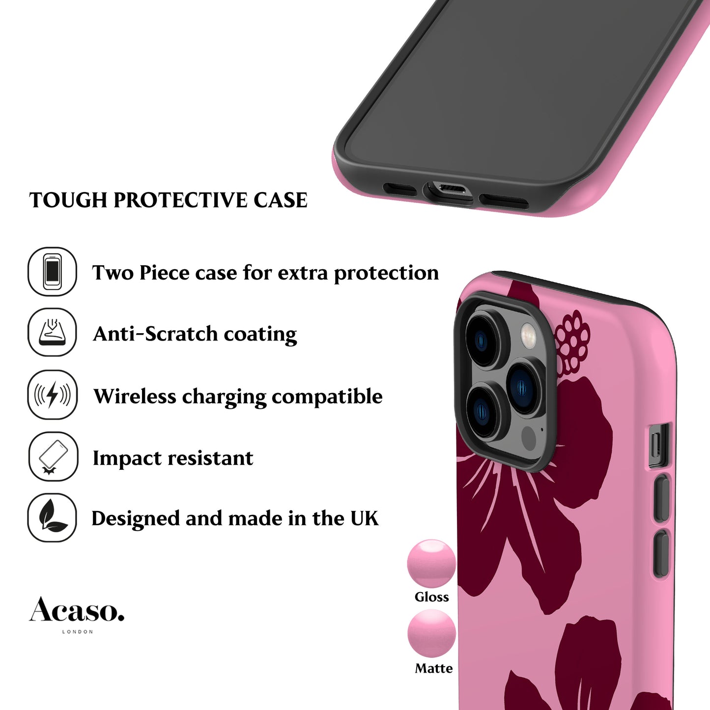 Bali Flowers Pink Phone Case