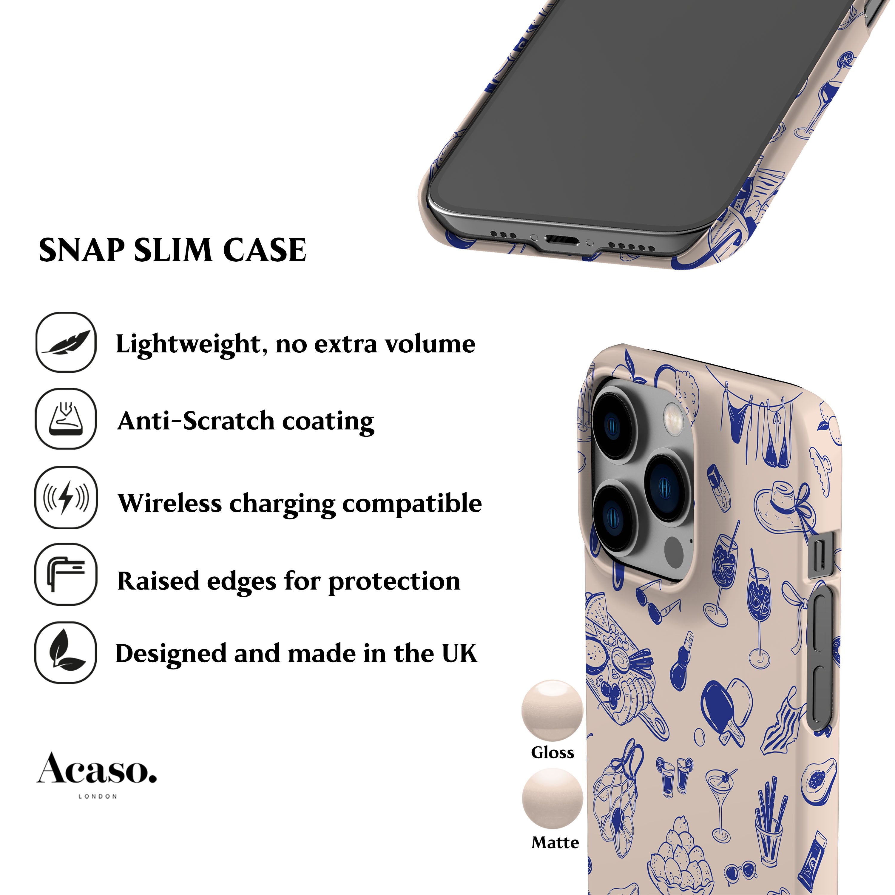 Blue Beach Day Phone Case