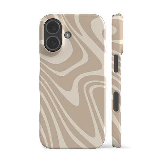 Beige Waves Phone Case