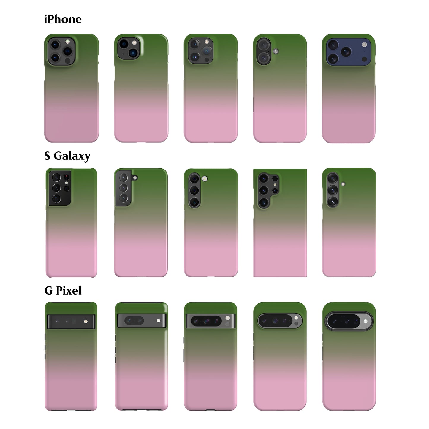 Strawberry Matcha Gradient Phone Case