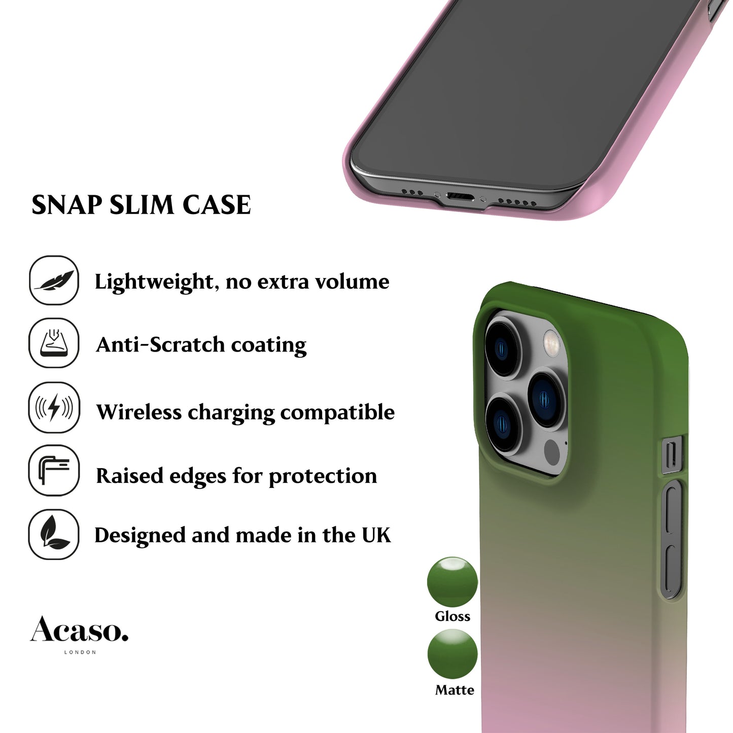 Strawberry Matcha Gradient Phone Case