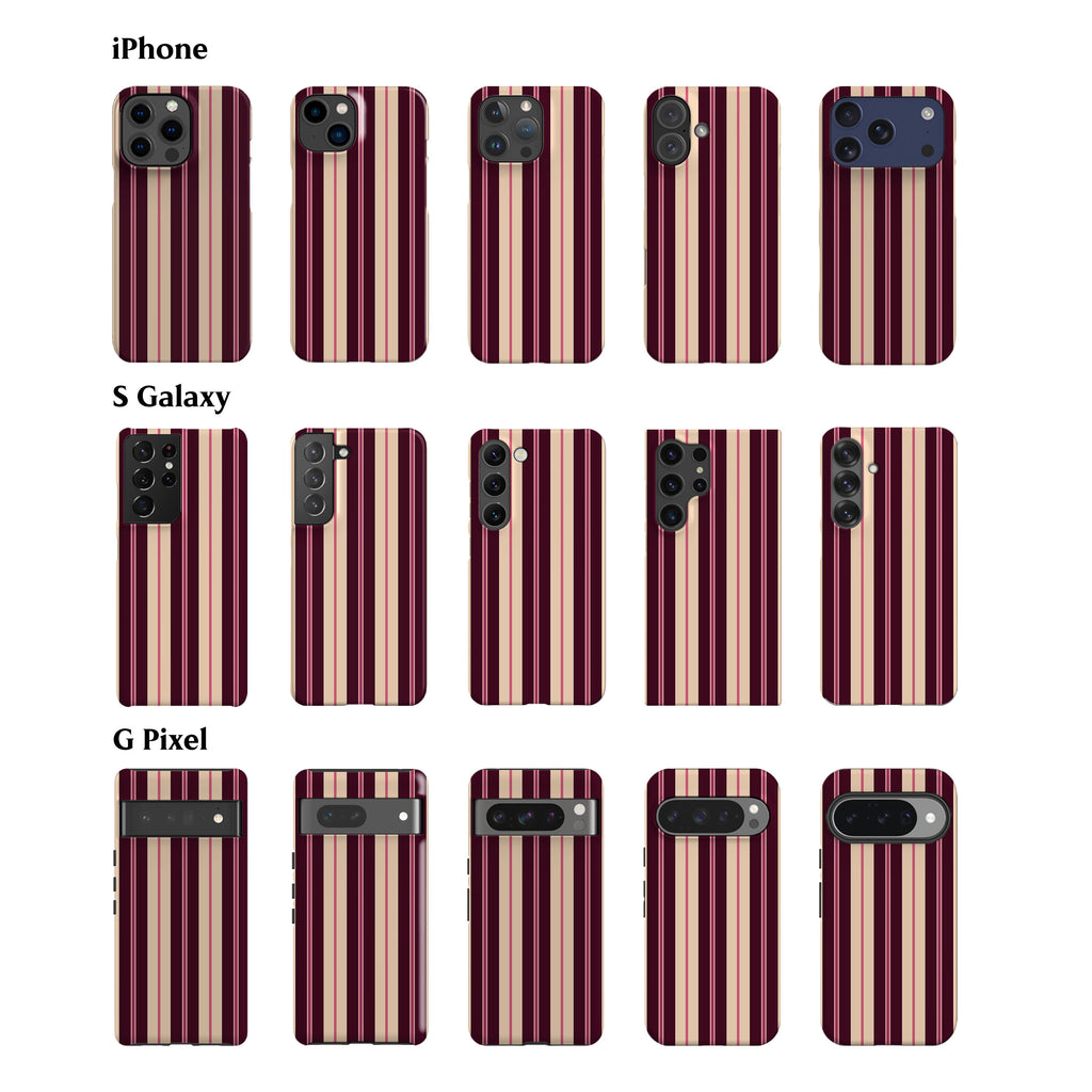 Berry Stripes Phone Case