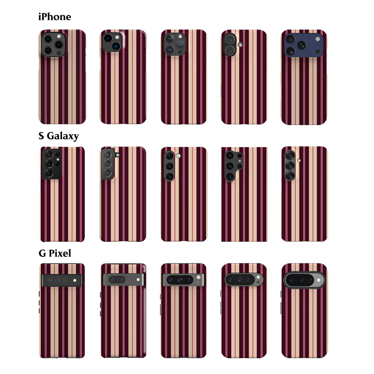Berry Stripes Phone Case