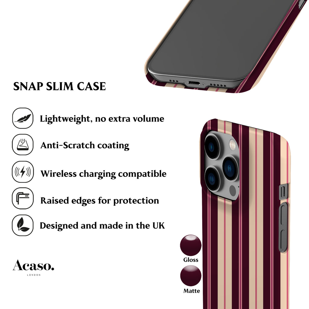 Berry Stripes Phone Case