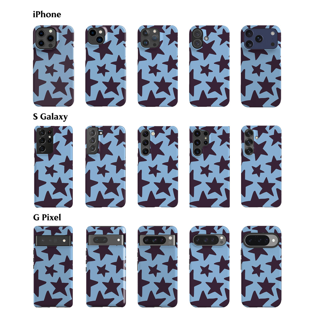 Blueberry Big Stars Phone Case